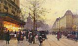 Place De La Republique, Paris by Eugene Galien-Laloue